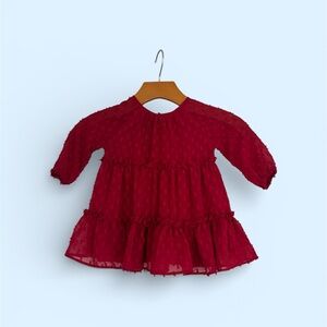 Pippa & Julie Vibrant Red Dress Size 12months